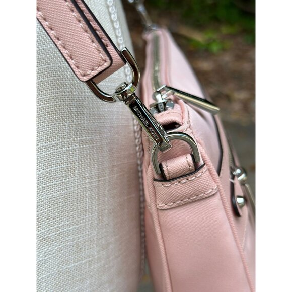 Michael Kors Jet Set Charm Pink Large North South Crossbody 32H1ST9C3C NEW - Picture 7 of 16